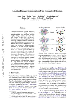 Learning Dialogue Representations from Consecutive Utterances