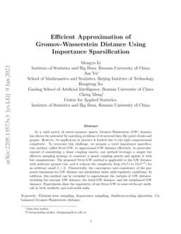 Efficient Approximation of Gromov-Wasserstein Distance Using Importance
  Sparsification
