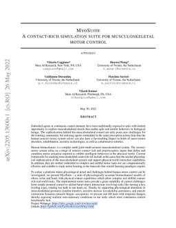 MyoSuite -- A contact-rich simulation suite for musculoskeletal motor
  control