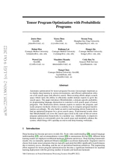 Tensor Program Optimization with Probabilistic Programs