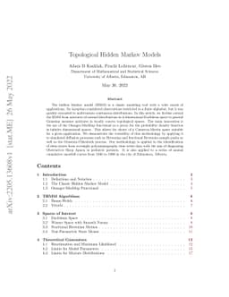 Topological Hidden Markov Models