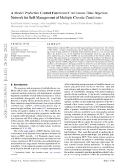 A Model Predictive Control Functional Continuous Time Bayesian Network
  for Self-Management of Multiple Chronic Conditions