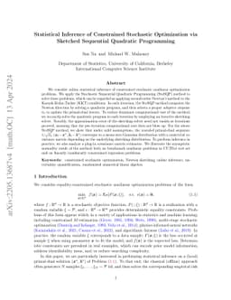 Statistical Inference of Constrained Stochastic Optimization via Sketched Sequential Quadratic Programming
