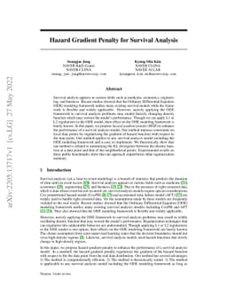 Hazard Gradient Penalty for Survival Analysis