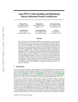 Auto-PINN: Understanding and Optimizing Physics-Informed Neural
  Architecture