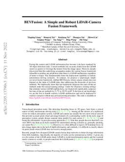 BEVFusion: A Simple and Robust LiDAR-Camera Fusion Framework