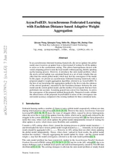 AsyncFedED: Asynchronous Federated Learning with Euclidean Distance
  based Adaptive Weight Aggregation