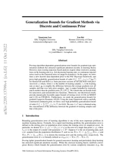 Generalization Bounds for Gradient Methods via Discrete and Continuous
  Prior