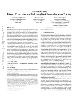 Hide and Seek -- Preserving Location Privacy and Utility in the Remote
  Identification of Unmanned Aerial Vehicles