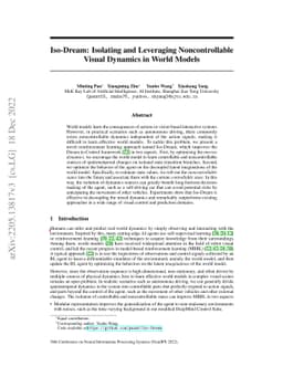 Iso-Dream: Isolating and Leveraging Noncontrollable Visual Dynamics in
  World Models