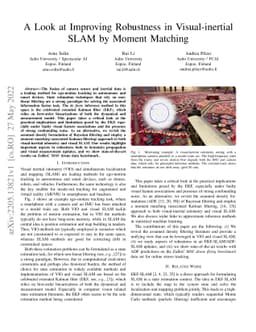 A Look at Improving Robustness in Visual-inertial SLAM by Moment
  Matching