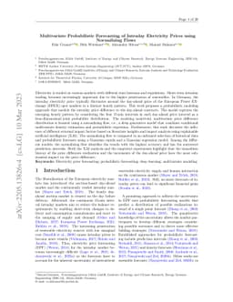 Multivariate Probabilistic Forecasting of Intraday Electricity Prices
  using Normalizing Flows