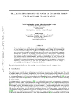 TraClets: Harnessing the power of computer vision for trajectory
  classification