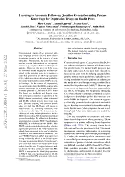 Learning to Automate Follow-up Question Generation using Process
  Knowledge for Depression Triage on Reddit Posts