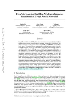 EvenNet: Ignoring Odd-Hop Neighbors Improves Robustness of Graph Neural
  Networks