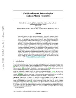 (De-)Randomized Smoothing for Decision Stump Ensembles