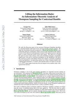 Lifting the Information Ratio: An Information-Theoretic Analysis of
  Thompson Sampling for Contextual Bandits