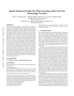 Spatio-Temporal Graph Few-Shot Learning with Cross-City Knowledge
  Transfer
