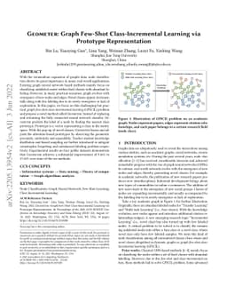 Geometer: Graph Few-Shot Class-Incremental Learning via Prototype
  Representation