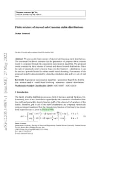 Finite mixture of skewed sub-Gaussian stable distributions
