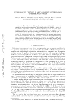 Interleaved Prange: A New Generic Decoder for Interleaved Codes