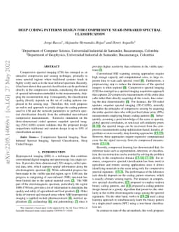 Deep Coding Patterns Design for Compressive Near-Infrared Spectral
  Classification