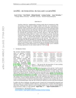 AANG: Automating Auxiliary Learning