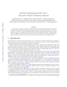 KL-Entropy-Regularized RL with a Generative Model is Minimax Optimal