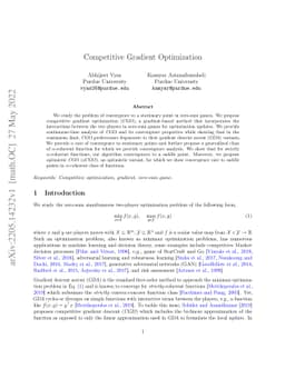 Competitive Gradient Optimization