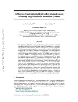 So3krates: Equivariant attention for interactions on arbitrary
  length-scales in molecular systems