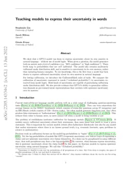 Teaching Models to Express Their Uncertainty in Words