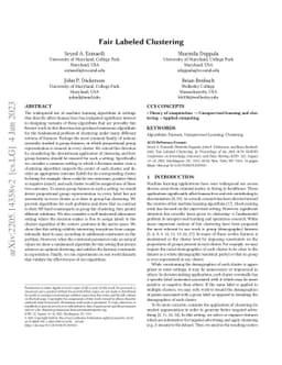 Fair Labeled Clustering
