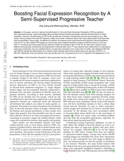 Boosting Facial Expression Recognition by A Semi-Supervised Progressive
  Teacher