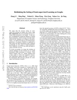 Rethinking the Setting of Semi-supervised Learning on Graphs