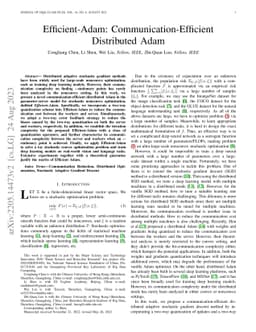 Efficient-Adam: Communication-Efficient Distributed Adam