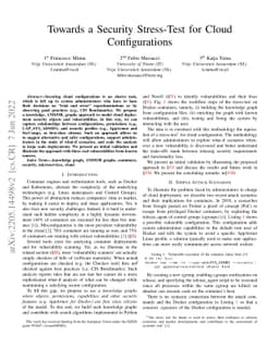 Towards a Security Stress-Test for Cloud Configurations