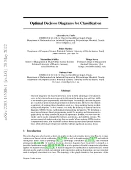 Optimal Decision Diagrams for Classification