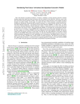 Introducing Non-Linear Activations into Quantum Generative Models