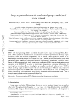 Image Super-resolution with An Enhanced Group Convolutional Neural
  Network