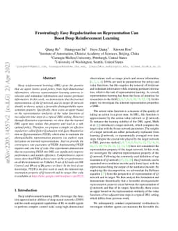 Frustratingly Easy Regularization on Representation Can Boost Deep
  Reinforcement Learning