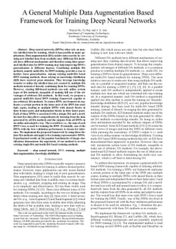 A General Multiple Data Augmentation Based Framework for Training Deep
  Neural Networks