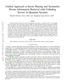 Unified Approach to Secret Sharing and Symmetric Private Information
  Retrieval with Colluding Servers in Quantum Systems