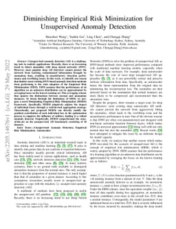 Diminishing Empirical Risk Minimization for Unsupervised Anomaly
  Detection