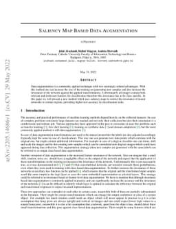 Saliency Map Based Data Augmentation