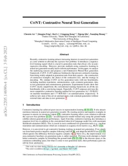 CoNT: Contrastive Neural Text Generation