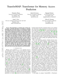 TransforMAP: Transformer for Memory Access Prediction