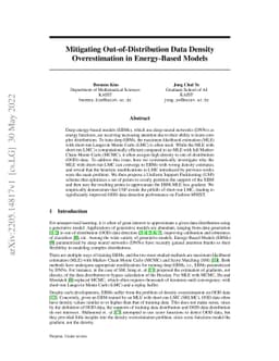 Mitigating Out-of-Distribution Data Density Overestimation in
  Energy-Based Models