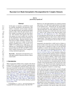 Bayesian Low-Rank Interpolative Decomposition for Complex Datasets