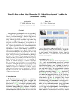 Time3D: End-to-End Joint Monocular 3D Object Detection and Tracking for
  Autonomous Driving