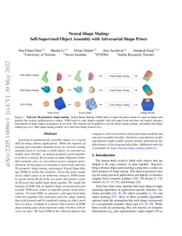 Neural Shape Mating: Self-Supervised Object Assembly with Adversarial
  Shape Priors
